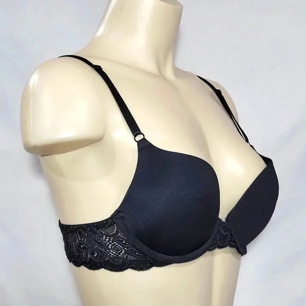 36B Maidenform Self Expressions Convertible Pushup‎ Bra Black NWT